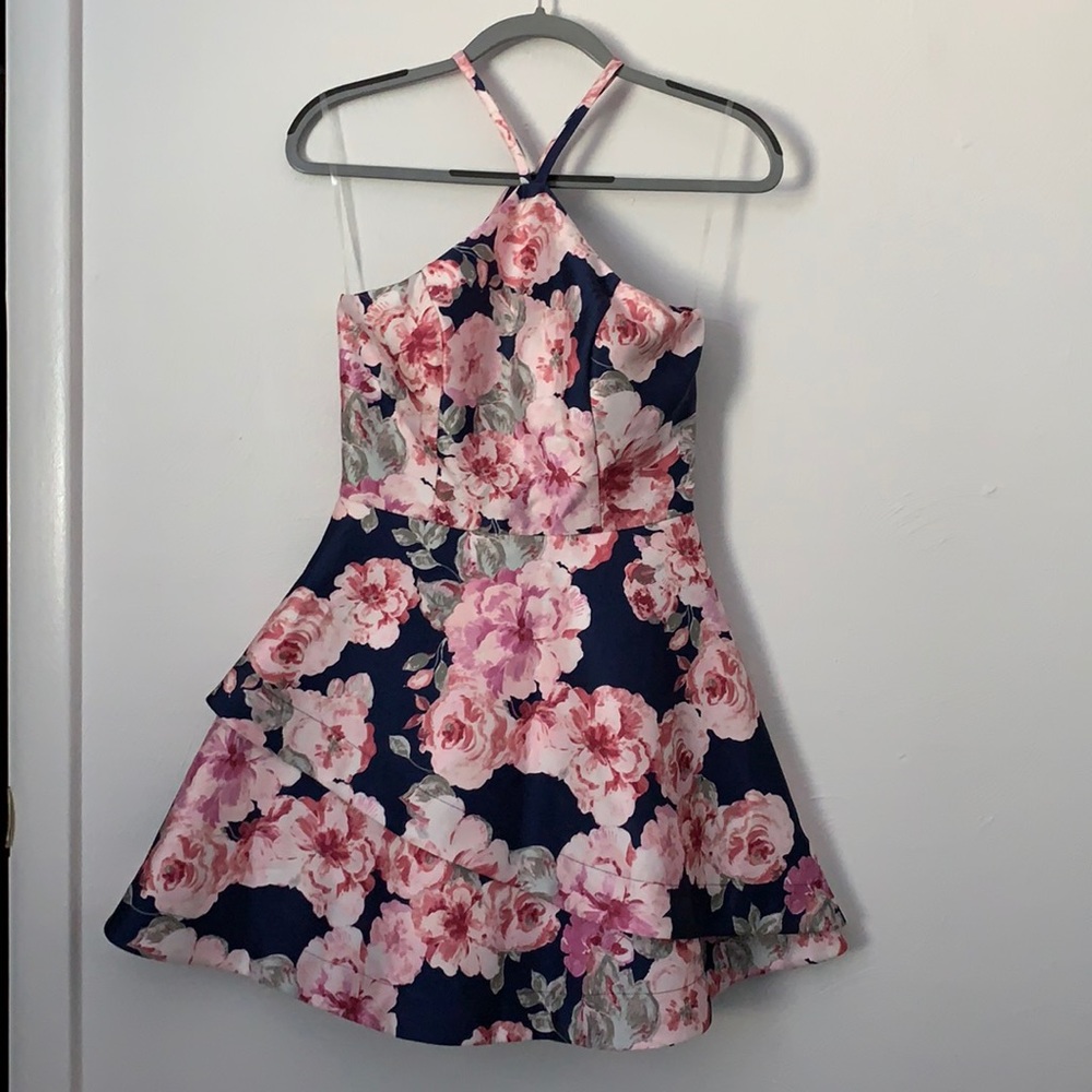Navy & Pink Formal Dress | Junior Size 5